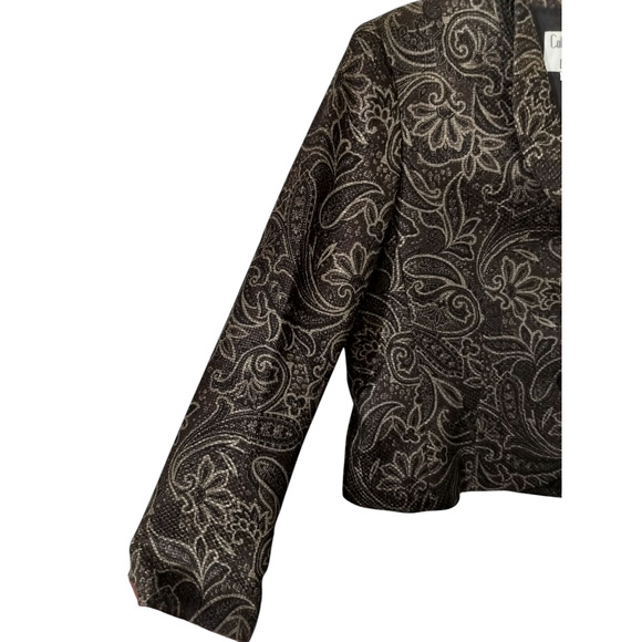 3655) Collections for Le Suit Paisley Print Blazer and Skirt Career Set Size 14 - Picture 3 of 11